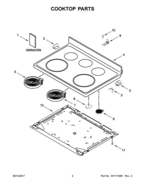 Part Location Diagram of W11102747 Whirlpool SHEET, TECH