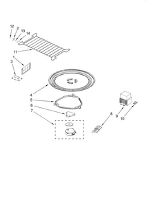 Magnetron And Turntable Parts Diagram and Parts List for MH2175XSB0  Whirlpool Microwave