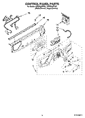 CONTROL PANEL PARTS Diagram and Parts List for WFW9600TA01  Whirlpool Washer