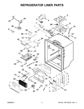 03 - Refrigerator Liner Parts Diagram and Parts List for WRX986SIHZ00  Whirlpool Refrigerator
