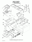 SHELF PARTS Diagram and Parts List for KFXL25RYMS1  KitchenAid Refrigerator