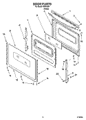 DOOR PARTS, OPTIONAL PARTS Diagram and Parts List for IME31302  Inglis Range