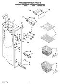 FREEZER LINER PARTS Diagram and Parts List for GS2SHAXSS03  Whirlpool Refrigerator