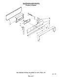 BACKGUARD Diagram and Parts List for SF3100SRW5  Whirlpool Range
