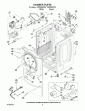 CABINET PARTS Diagram and Parts List for YWED9600TA2  Whirlpool Dryer