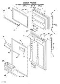 DOOR Diagram and Parts List for ET1LFKXKT01  Whirlpool Refrigerator