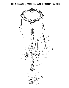 Gearcase, motor and pump parts Diagram and Parts List for WTW4955HW2  Whirlpool Washer