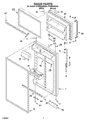 DOOR PARTS Diagram and Parts List for ET8RHMXKT03  Whirlpool Refrigerator