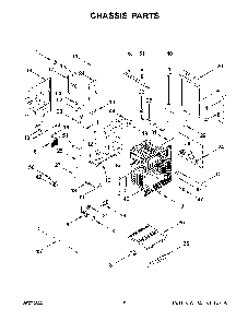 Chassis Parts Diagram and Parts List for YKFID500ESS5  KitchenAid Range