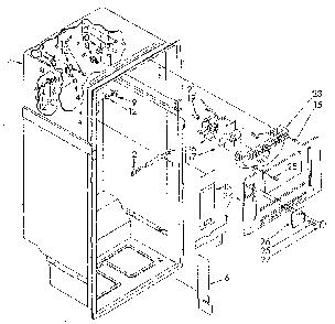 Liner Diagram and Parts List for ET18GKXSF06  Whirlpool Refrigerator
