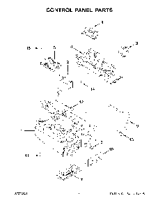 Control Panel Parts Diagram and Parts List for KUID308HPS01  KitchenAid Ice Maker