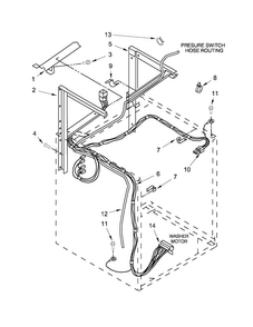 Dryer Support And Washer Parts Diagram and Parts List for 1108875279A  Kenmore Washer Dryer Combo