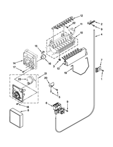 Icemaker Parts Diagram and Parts List for 10650212011  Kenmore Refrigerator