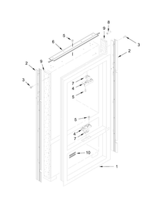 Cabinet Trim Parts Diagram and Parts List for KBFN406ESS00  KitchenAid Refrigerator