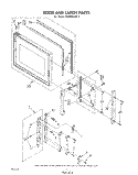 DOOR AND LATCH Diagram and Parts List for MW8550XL2  Whirlpool Microwave