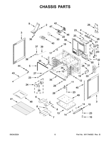04 - Chassis Parts Diagram and Parts List for YMFES8030RZ0  Whirlpool Range