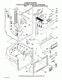 LINER PARTS Diagram and Parts List for KFFS20EYWH00  KitchenAid Refrigerator