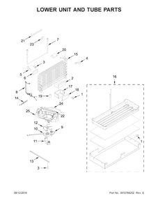 Lower Unit And Tube Parts Diagram and Parts List for KBFN402ESS00  KitchenAid Refrigerator
