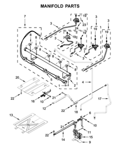 Manifold Parts Diagram and Parts List for WFG535S0JS1  Whirlpool Range