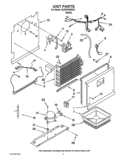 UNIT PARTS Diagram and Parts List for DUF570WDD01  Whirlpool Freezer