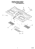 VENTILATION Diagram and Parts List for MH6130XEQ2  Whirlpool Microwave