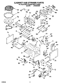 CABINET AND STIRRER PARTS Diagram and Parts List for KBHC179JBL05  KitchenAid Microwave Oven Combo