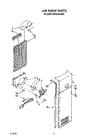 AIR FLOW Diagram and Parts List for RS20CKXWW00  Roper Refrigerator