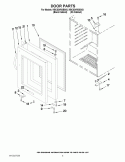 DOOR PARTS Diagram and Parts List for KBCS24RSBS03  KitchenAid Wine and Beverage Cooler