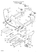 MANIFOLD Diagram and Parts List for SF357BEHW6  Whirlpool Range