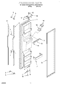 FREEZER DOOR Diagram and Parts List for 4KSRS22QFW01  KitchenAid Refrigerator