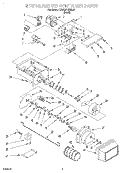 MOTOR AND ICE CONTAINER Diagram and Parts List for KSUB27QDBL01  KitchenAid Refrigerator