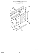 INSTALLATION Diagram and Parts List for CAH18WC00  Crosley Air Conditioner