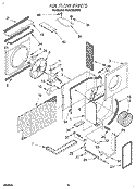 AIR FLOW Diagram and Parts List for 4CACM18ND0  Whirlpool Air Conditioner