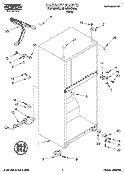 CABINET Diagram and Parts List for RT14EKRDW00  Roper Refrigerator