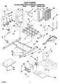 UNIT PARTS Diagram and Parts List for KSRX25FSST00  KitchenAid Refrigerator