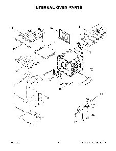 Internal Oven Parts Diagram and Parts List for KODE900HSS20  KitchenAid Wall Oven