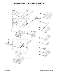 Part Location Diagram of W10728749 Whirlpool SLIDE