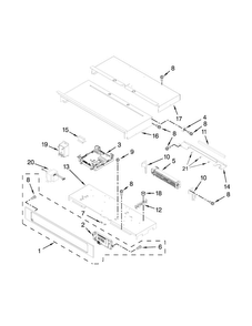 Control Panel Parts Diagram and Parts List for KEBS207BSS01  KitchenAid Wall Oven
