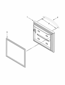 Freezer Door Diagram and Parts List for 59679323016  Kenmore Refrigerator