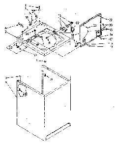Top And Cabinet Diagram and Parts List for LA9800XSN2  Whirlpool Washer