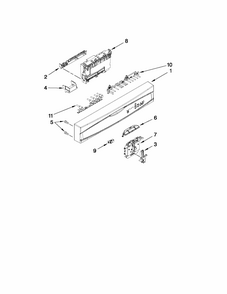 Control Panel And Latch Parts Diagram and Parts List for 66515023K113  Kenmore Dishwasher