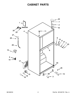 Part Location Diagram of W11095245 Whirlpool Energy Guide
