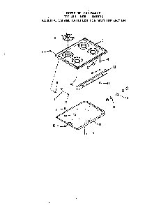 Main Top Diagram and Parts List for 1415*0A  Roper Range