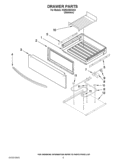 DRAWER PARTS Diagram and Parts List for KGRS208XSS3  KitchenAid Range