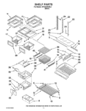SHELF PARTS Diagram and Parts List for KFCO22EVBL4  KitchenAid Refrigerator