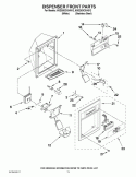 DISPENSER FRONT PARTS Diagram and Parts List for 6GD25DCXHS12  Whirlpool Refrigerator
