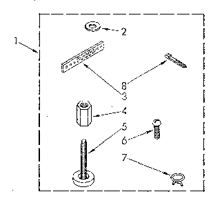 Miscellaneous Diagram and Parts List for LA5580XSG1  Whirlpool Washer