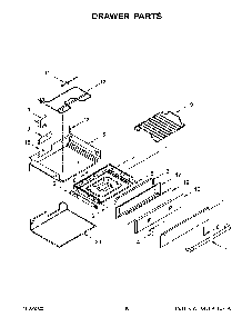 Drawer Parts Diagram and Parts List for KSDB900ESS8  KitchenAid Range