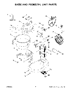 Base And Pedestal Unit Parts Diagram and Parts List for 5KSMC895AER1  KitchenAid Mixer