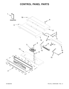 Part Location Diagram of W10916777 Whirlpool SWTCH-MEMB